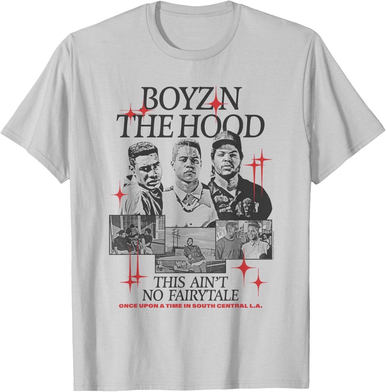 Boyz n The Hood Black and White Photos and Stars Retro Movie T-Shirt - T-Shirt | Ash