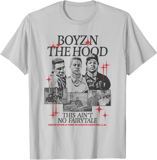 Boyz n The Hood Black and White Photos and Stars Retro Movie T-Shirt - T-Shirt | Ash