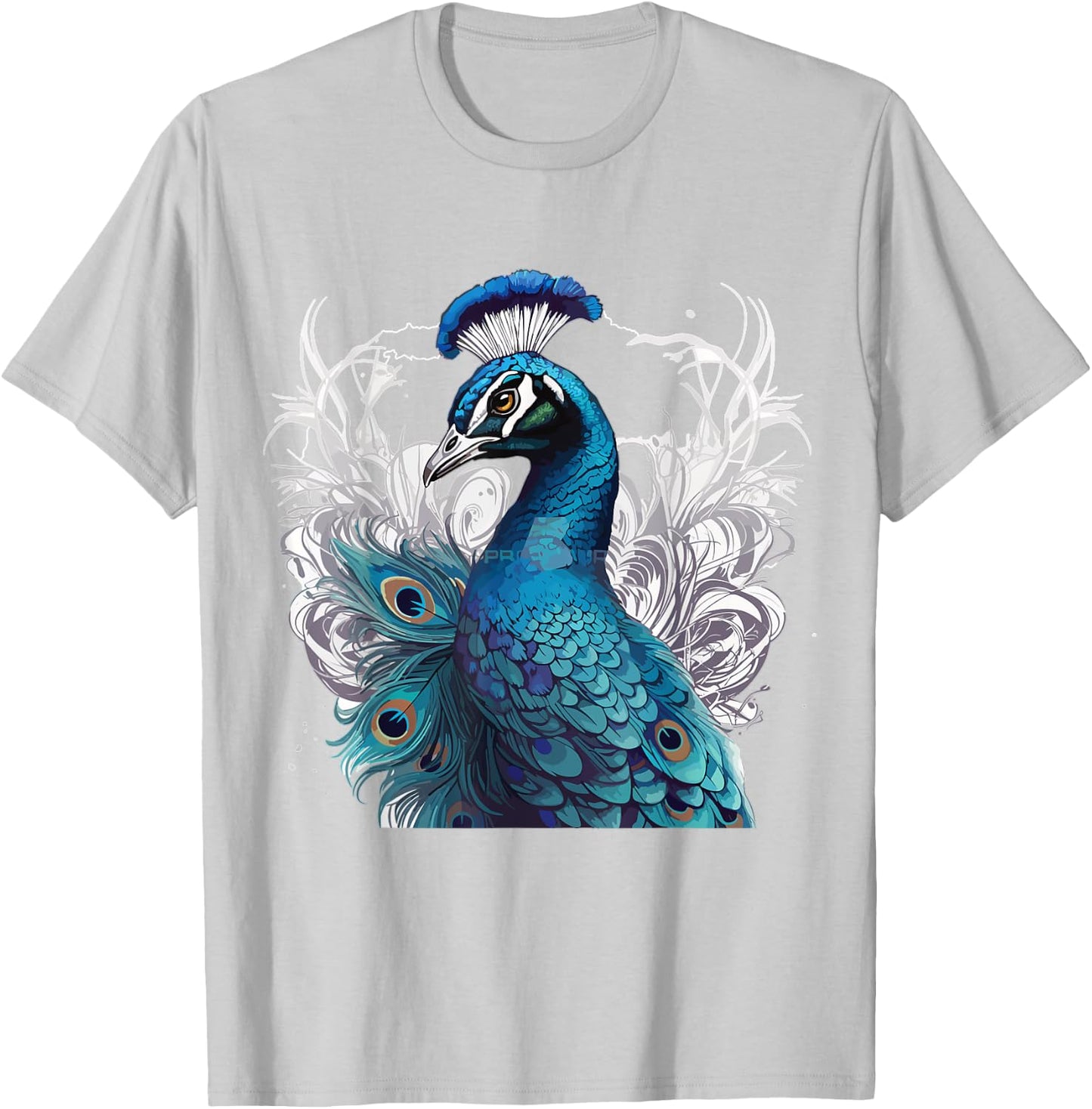 Peacock Feather Peahen Bird Animal Peacocks Lover T-Shirt - T-Shirt | Ash
