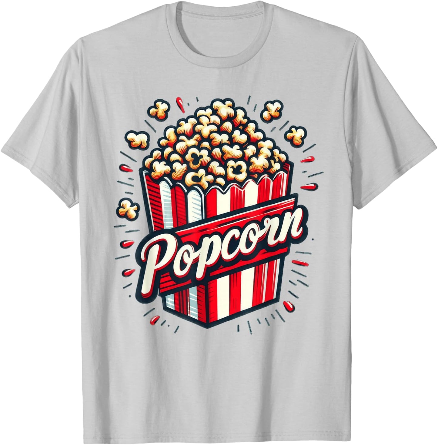 Popcorn Damen , White T-Shirt - T-Shirt | Ash