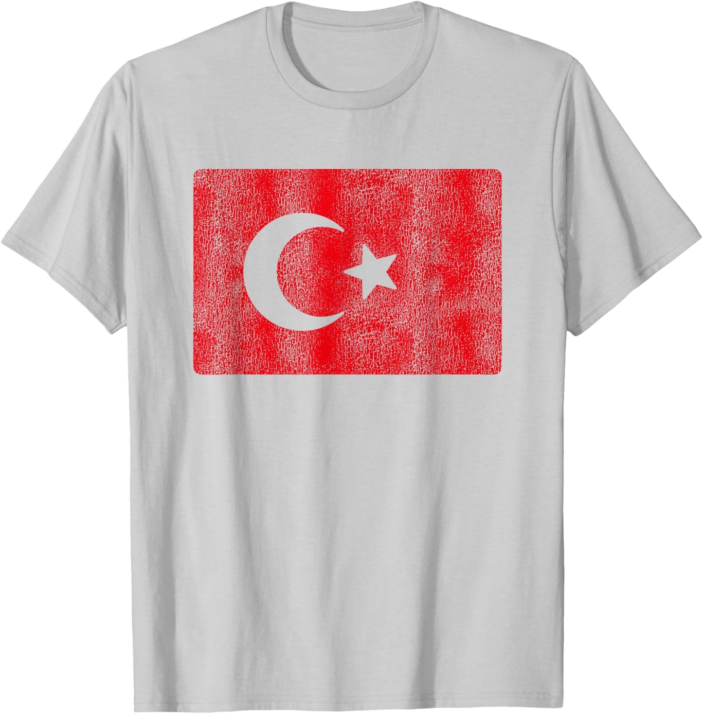 Retro Turkish Flag Turkey Souvenir Ottoman Empire Men Women T-Shirt - T-Shirt | Ash