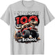 I Crushed 100 Days of School Dinosaur Monster Truck Boy T-Shirt - T-Shirt | Ash