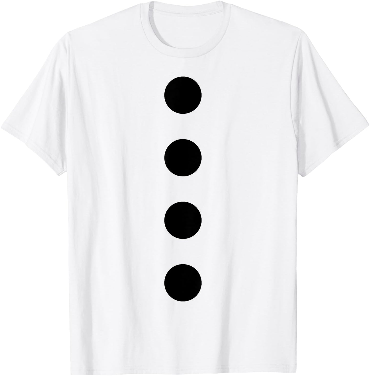 Snowman Costume Black Dots Stones Women Kids Men's T-Shirt - T-Shirt | White