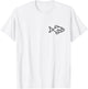 Minimalist Fish Badge Fish Lover T-Shirt - T-Shirt | White