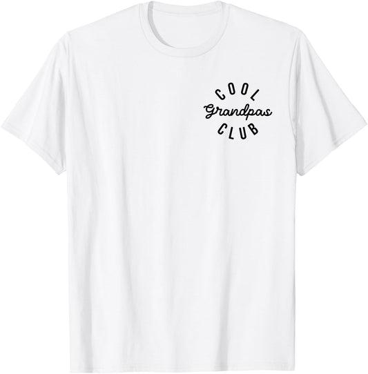 Cool Grandpas Club Father's Day New Grandfather Announcement T-Shirt - T-Shirt | White