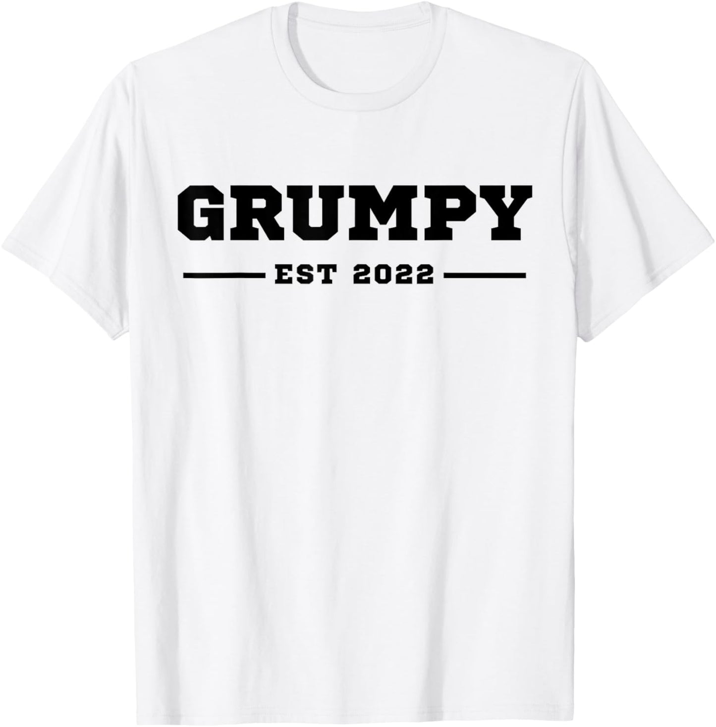 Funny Grandpa Soon To Be Grumpy Est 2022 New Grandpa T-Shirt - T-Shirt | White