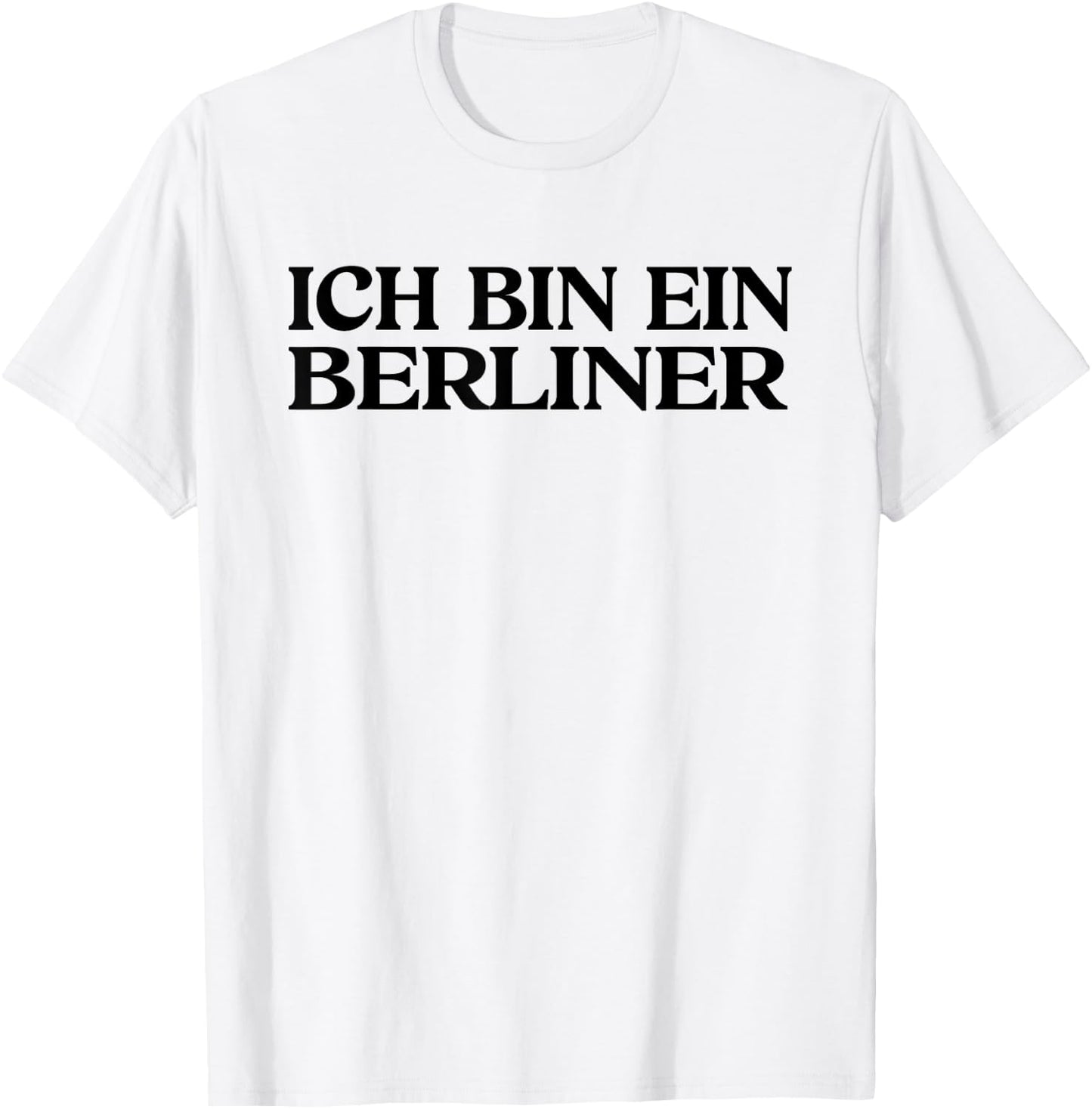 with German Text "Ich bin ein Berlin, gray T-Shirt - T-Shirt | White