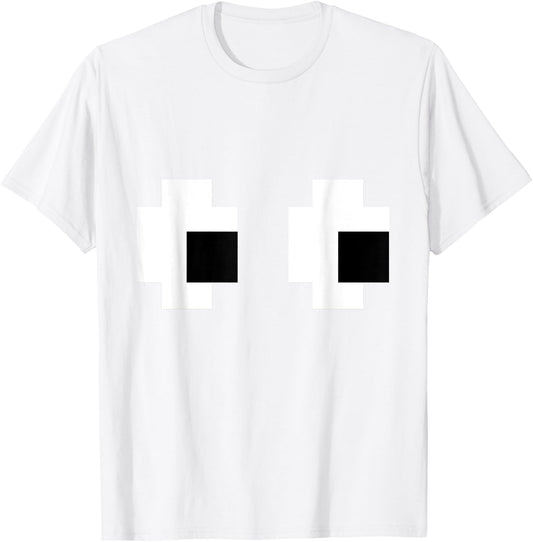 Retro Arcade Game Ghost Eyes T-Shirt - T-Shirt | White