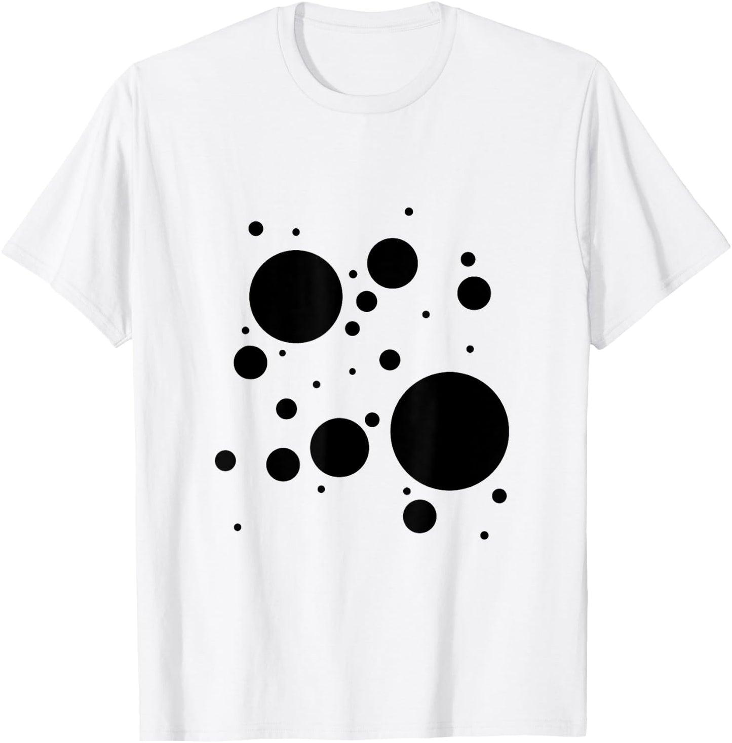 Happy Dot Day Fun Abstract Black White Polka Dot Dalmatian T-Shirt - T-Shirt | White