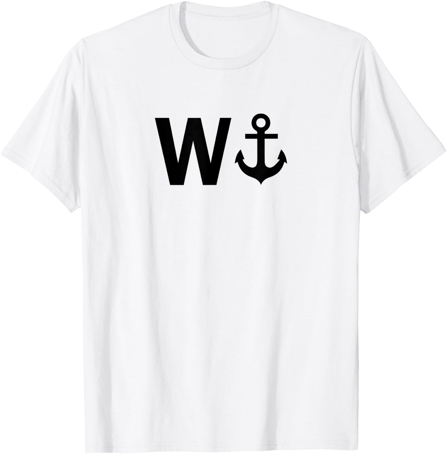 With An Anchor W Anchor T-Shirt - T-Shirt | White
