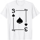 Playing Cards - Matching Spades Card Suits - Three Card T-Shirt - T-Shirt | White