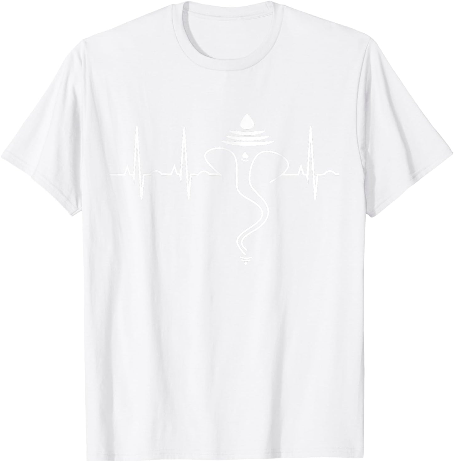 Ganesh Shirt Hindu Heartbeat Yoga Gift India Travel T-Shirt - T-Shirt | White