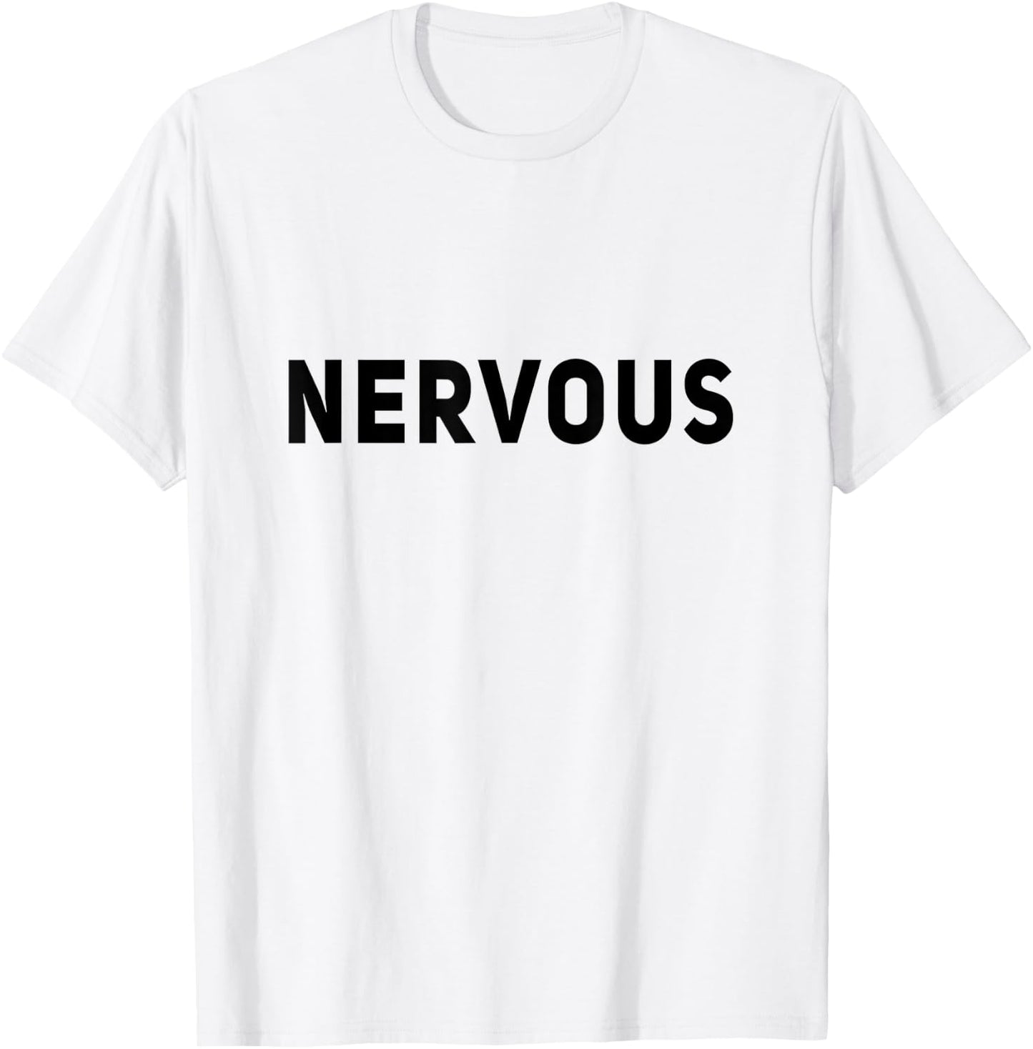 Anxious Surplus NERVOUS Dog Style Anxiety Shirt - Men's Yellow Small Classic Fit T-Shirt - T-Shirt | White