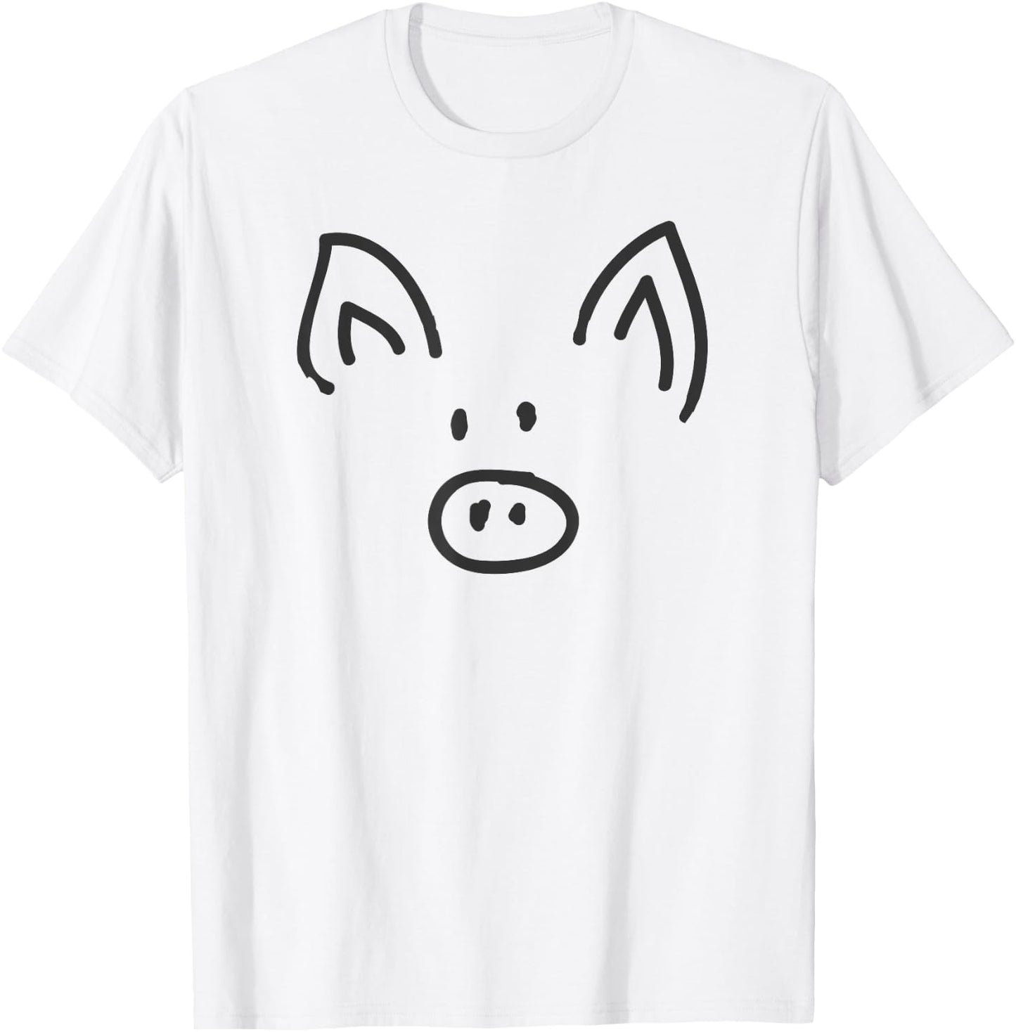 Cute Pig Face and Snout - Pig T-Shirt - T-Shirt | White