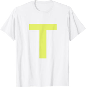 Chipmunk Halloween Carnival Group Costume Letter T Shirt T-Shirt - T-Shirt | White