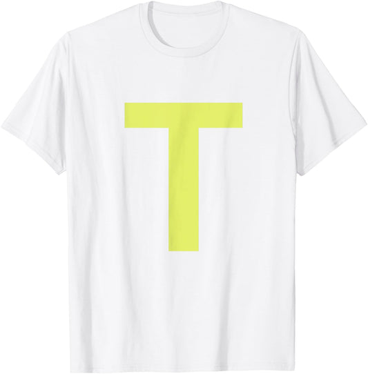 Chipmunk Halloween Carnival Group Costume Letter T Shirt T-Shirt - T-Shirt | White