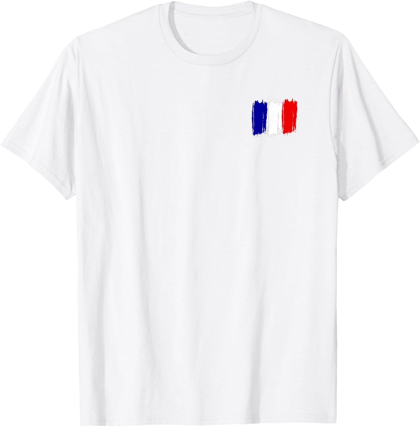 Drapeau France simple bleu blanc rouge 14 juillet , white, S T-Shirt - T-Shirt | White