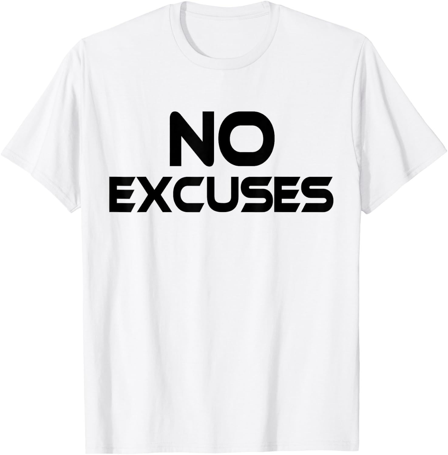 NO EXCUSES T Shirt Workout Fitness MMA Motivation T-Shirt - T-Shirt | White