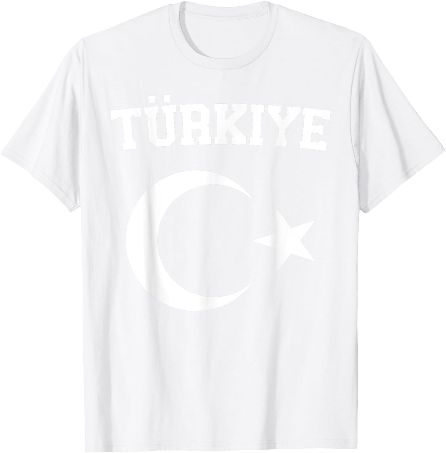 Turkish Flag Türkiye Bayragi Crescent Moon and Star Turkey , Red, S T-Shirt - T-Shirt | White