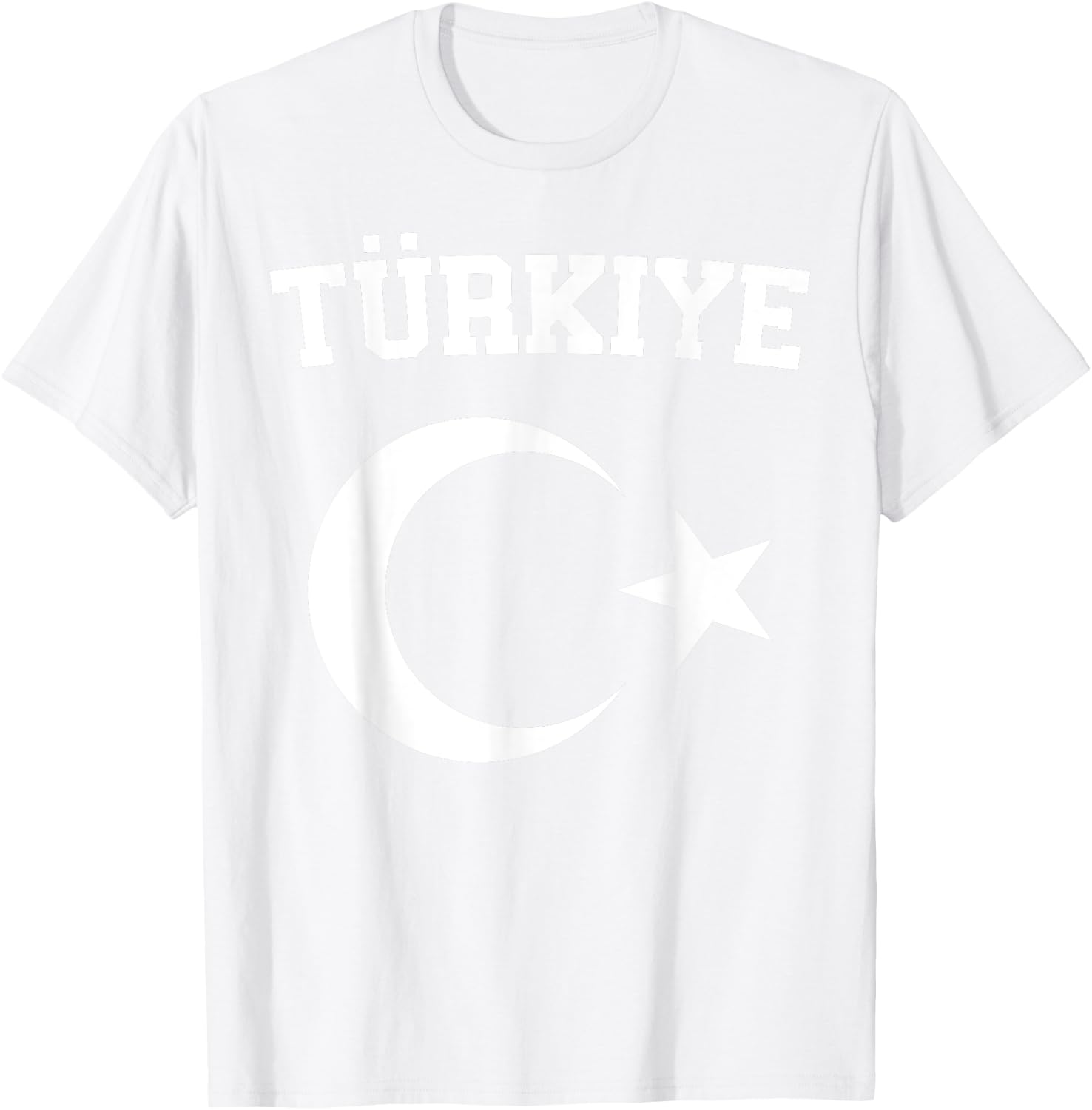 Turkish Flag Türkiye Bayragi Crescent Moon and Star Turkey , Red, S T-Shirt - T-Shirt | White