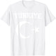 Turkish Flag Türkiye Bayragi Crescent Moon and Star Turkey , Red, S T-Shirt - T-Shirt | White