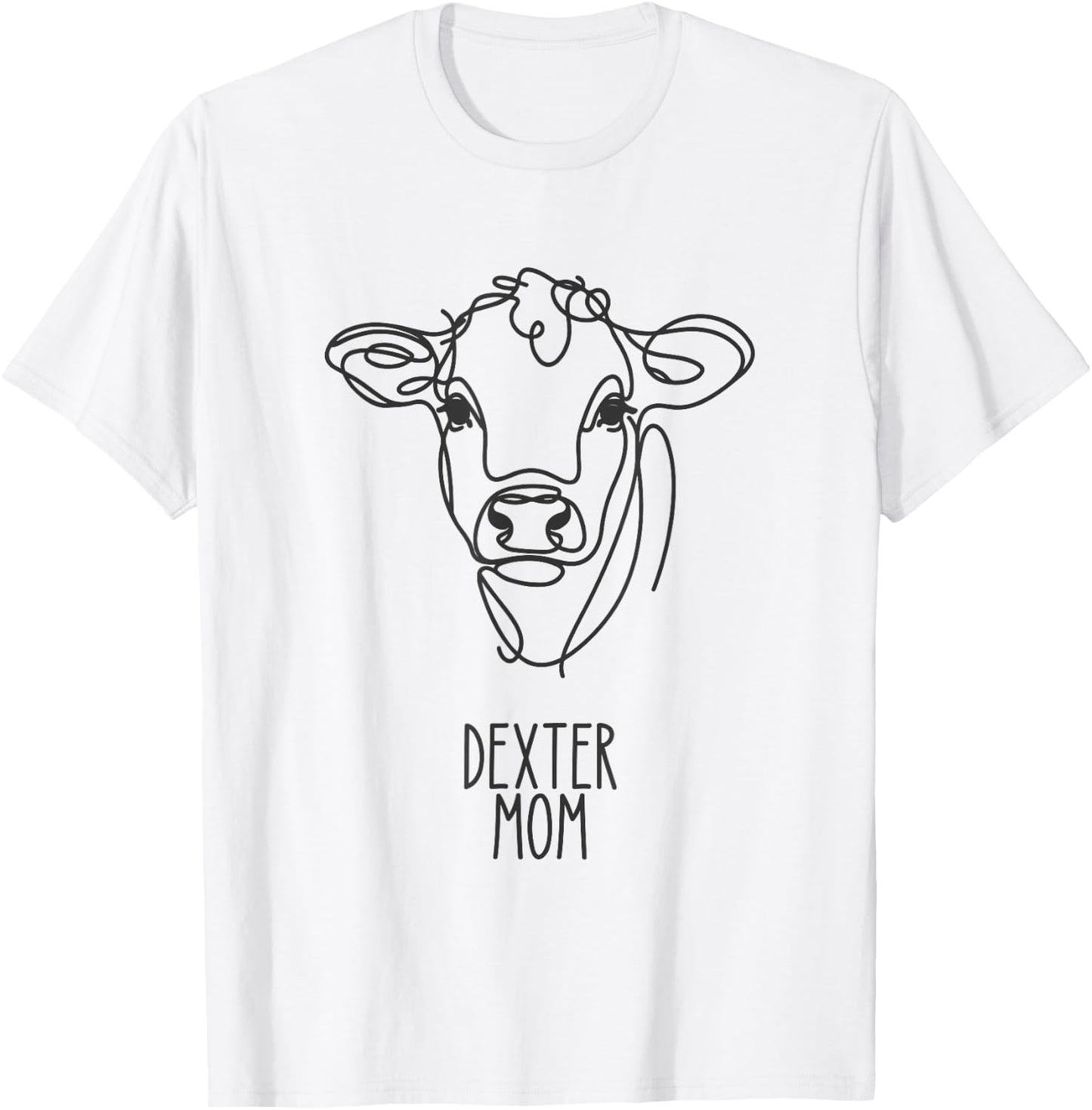 Line Art Best Cow Mom Women - Dexter T-Shirt - T-Shirt | White