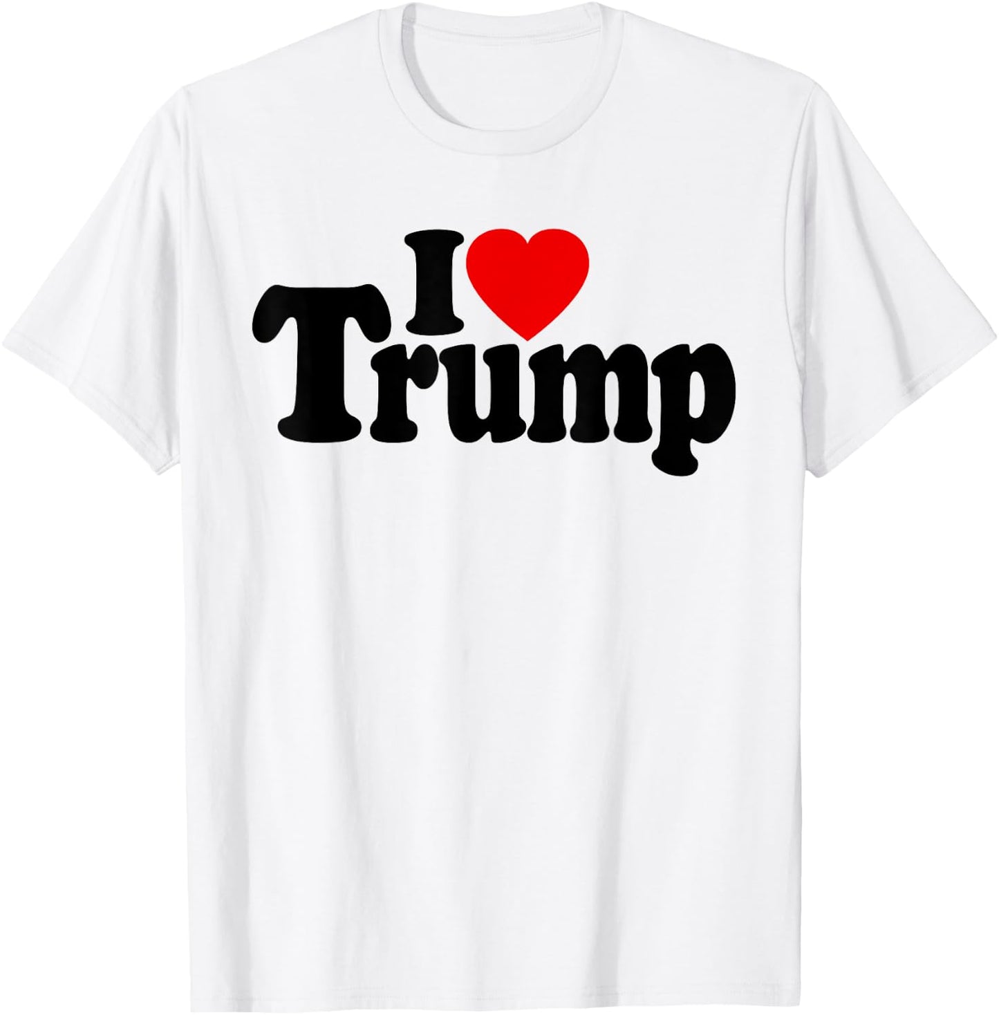 I LOVE HEART DONALD TRUMP DJT , white, S T-Shirt - T-Shirt | White