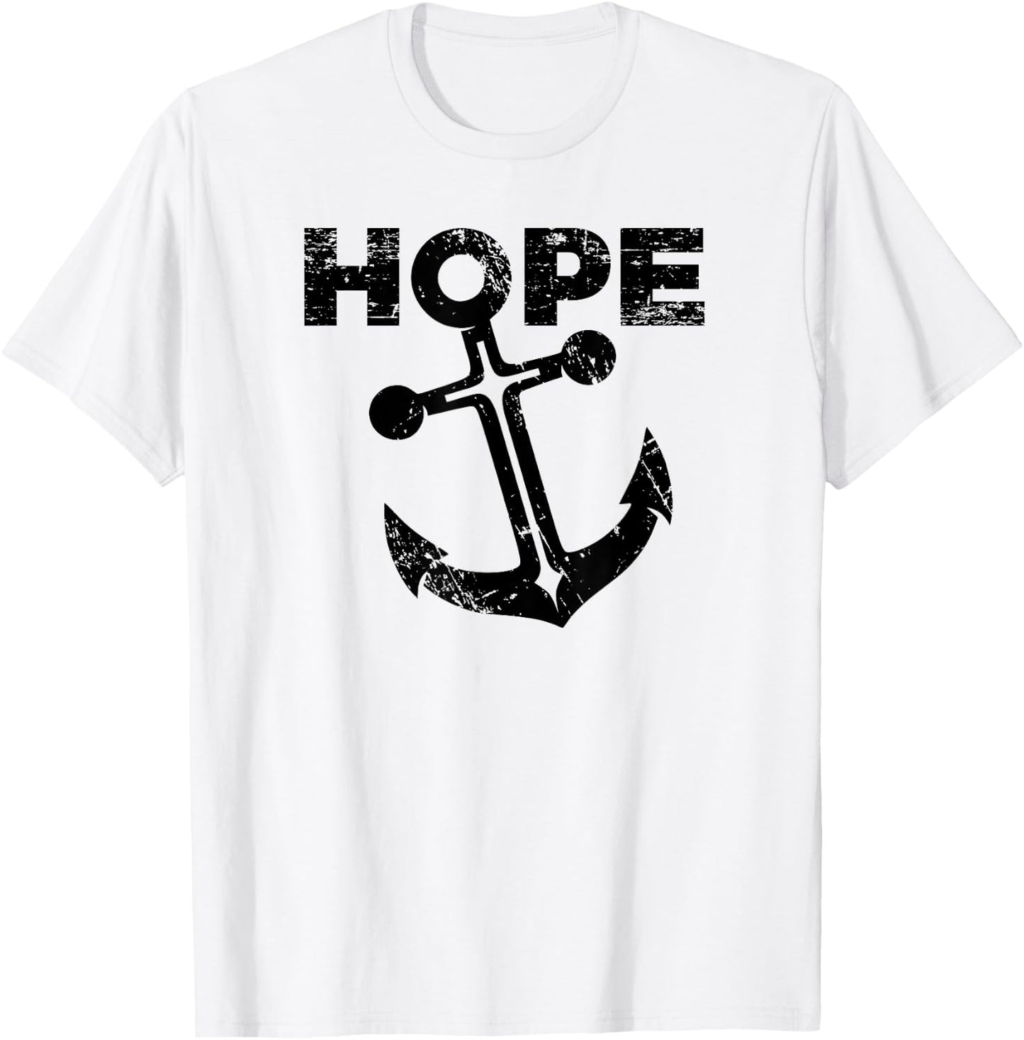 Hope Anchor - Christian Cross T Shirt T-Shirt - T-Shirt | White