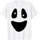 Ghost - Funny Scary Face Lazy Halloween Costume T-Shirt - T-Shirt | White