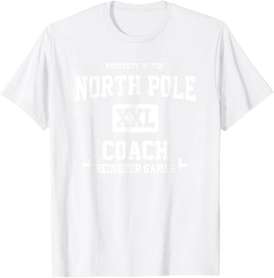 Property of the North Pole coach reindeer games T-Shirt - T-Shirt | White