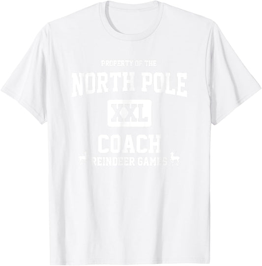 Property of the North Pole coach reindeer games T-Shirt - T-Shirt | White