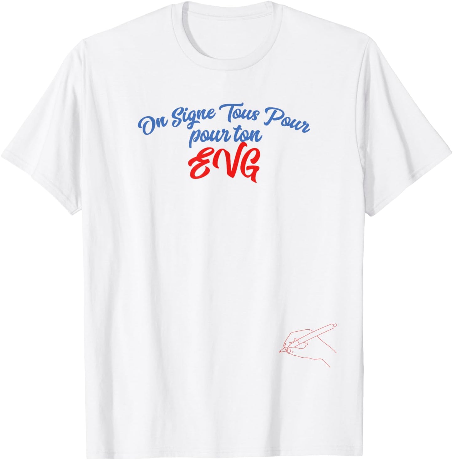 We all sign for your EVG guest book future groom gift , white, S T-Shirt - T-Shirt | White
