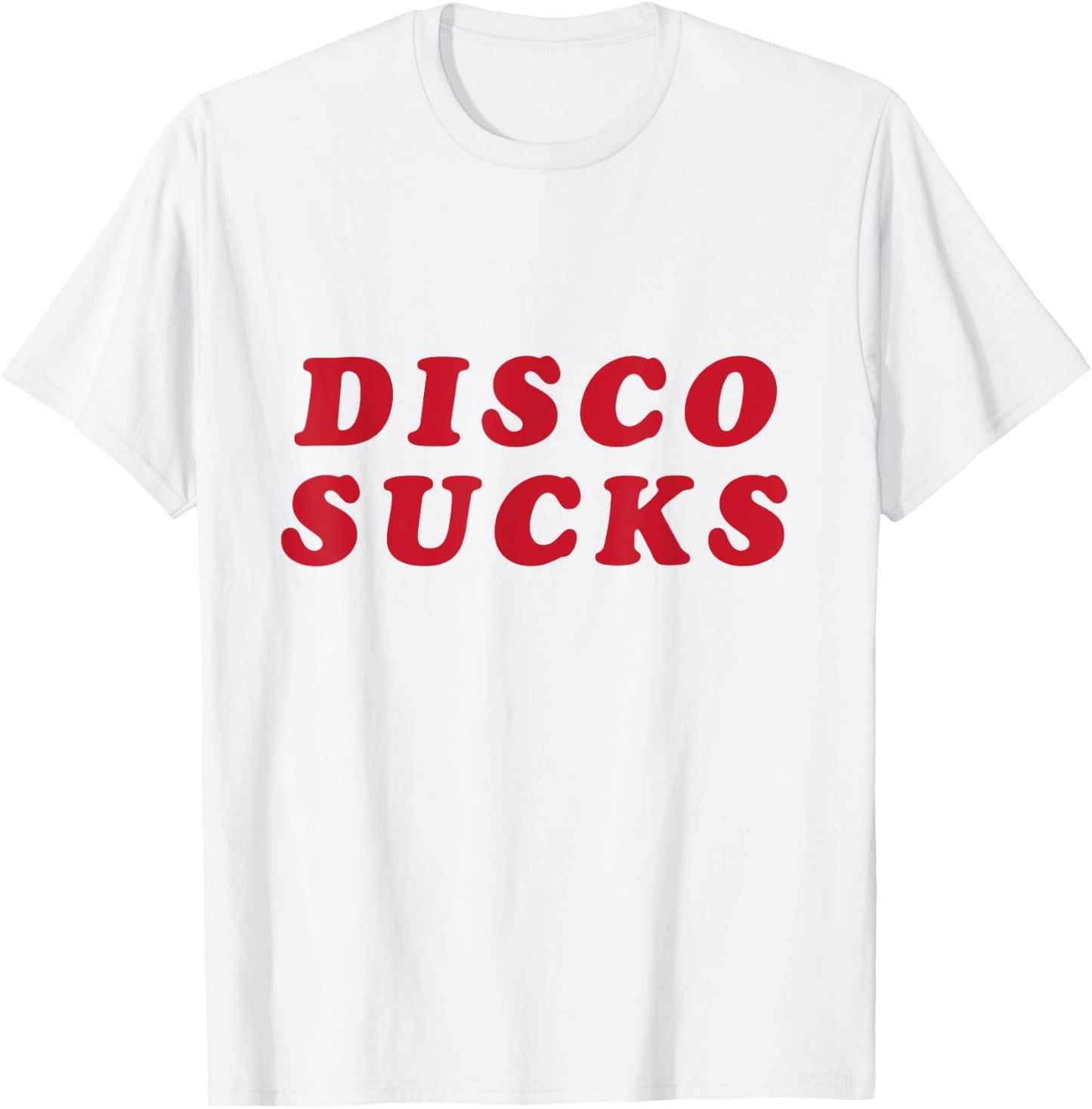 Retro Disco Sucks T Shirt for Vintage 70s Nostalgia fan T-Shirt - T-Shirt | White