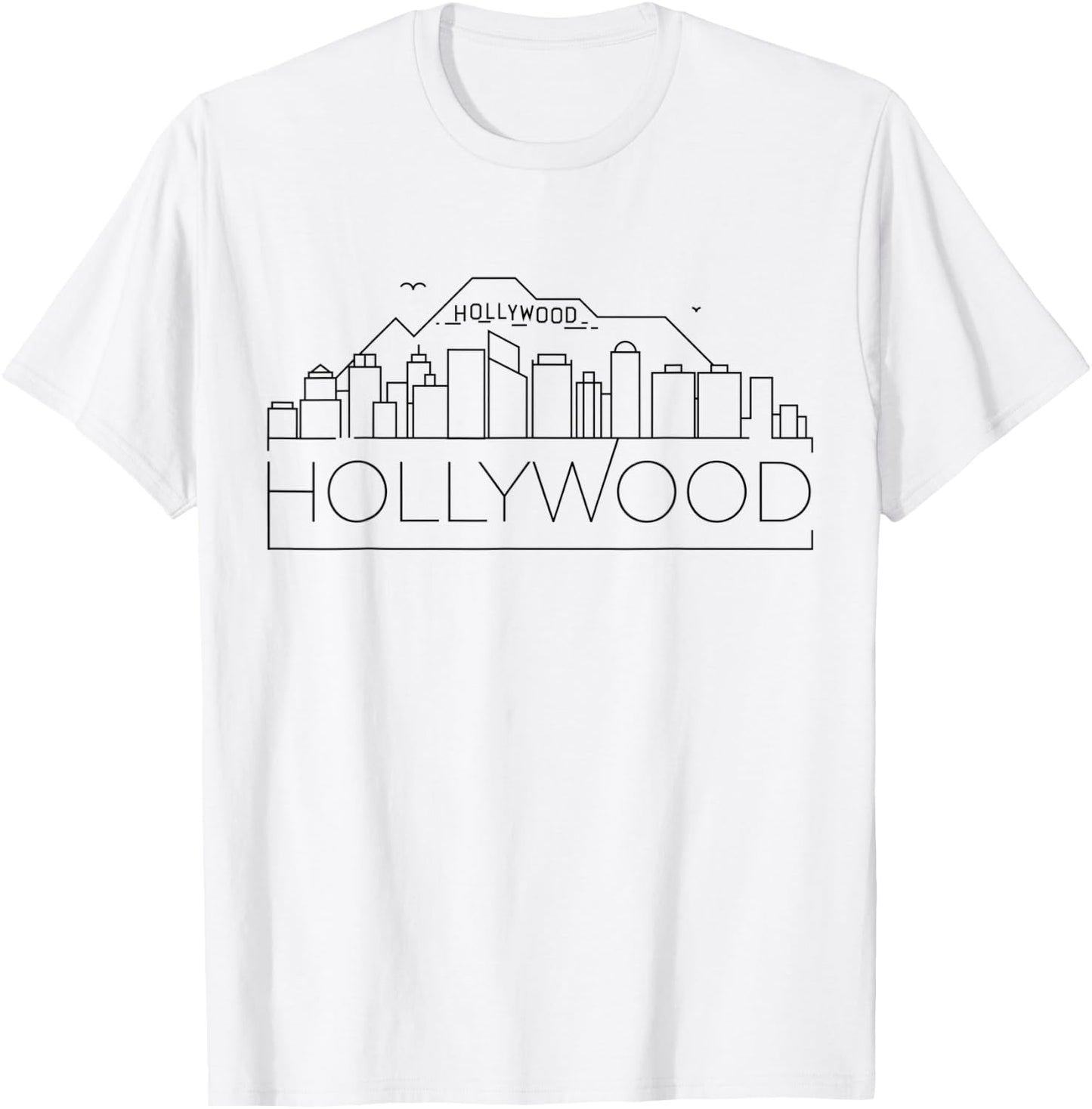 Hollywood Skyline T-Shirt - T-Shirt | White