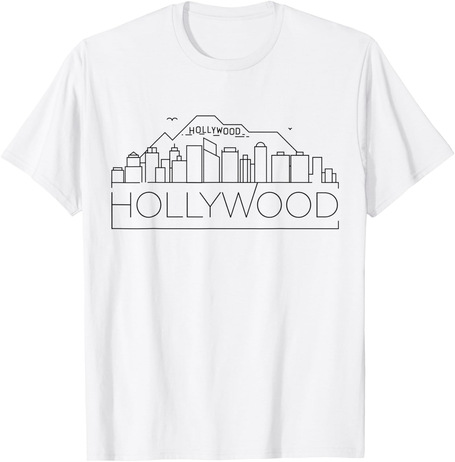 Hollywood Skyline T-Shirt - T-Shirt | White