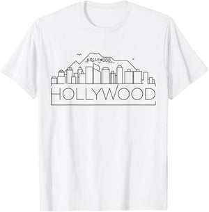 Hollywood Skyline T-Shirt - T-Shirt | White