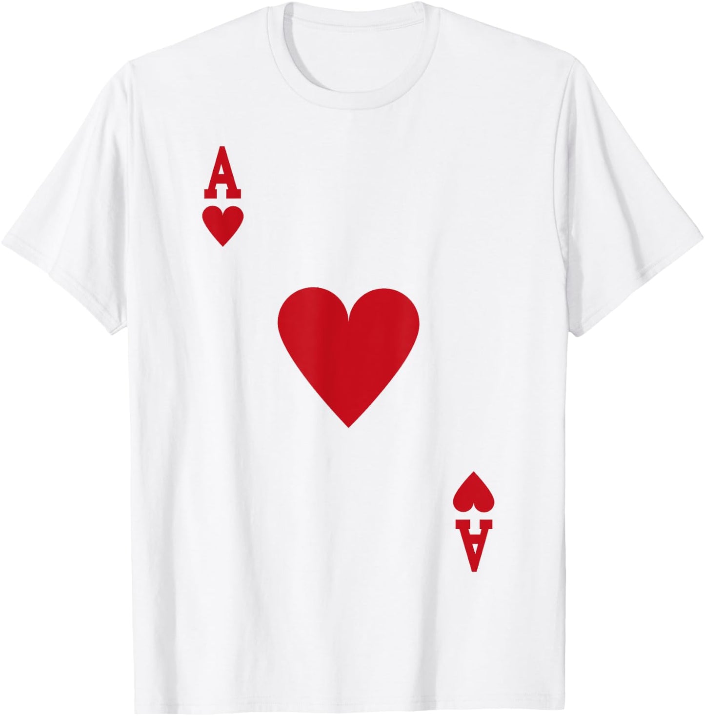Halloween Ace of Hearts Costume Shirt Men Women T-Shirt - T-Shirt | White