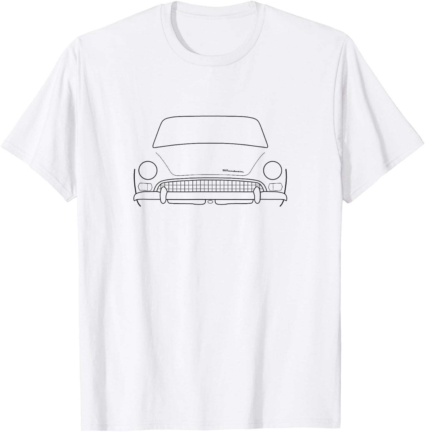 Sunbeam Tiger Mk II 1960s classic car black outline graphic T-Shirt - T-Shirt | White