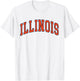 Retro Illinois Orange Vintage Illinois Blue Throwback IL T-Shirt - T-Shirt | White