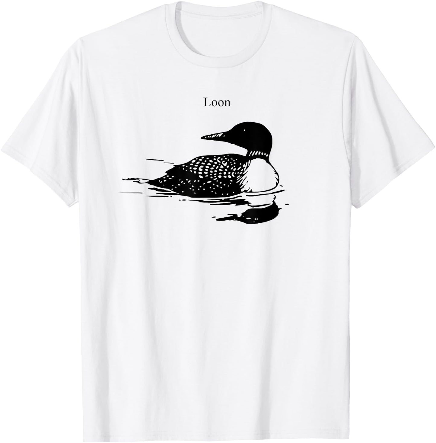 Northern Loon Bird Lover Art Illustration T-Shirt - T-Shirt | White