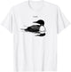 Northern Loon Bird Lover Art Illustration T-Shirt - T-Shirt | White