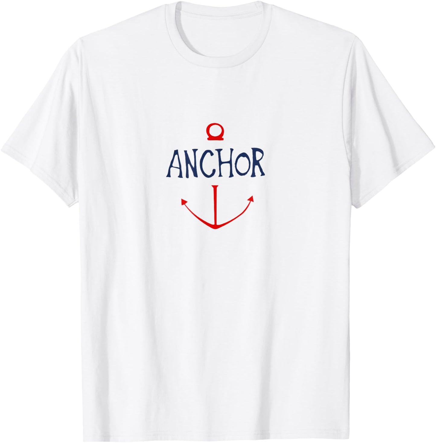 One Piece Anchor , grey, S T-Shirt - T-Shirt | White
