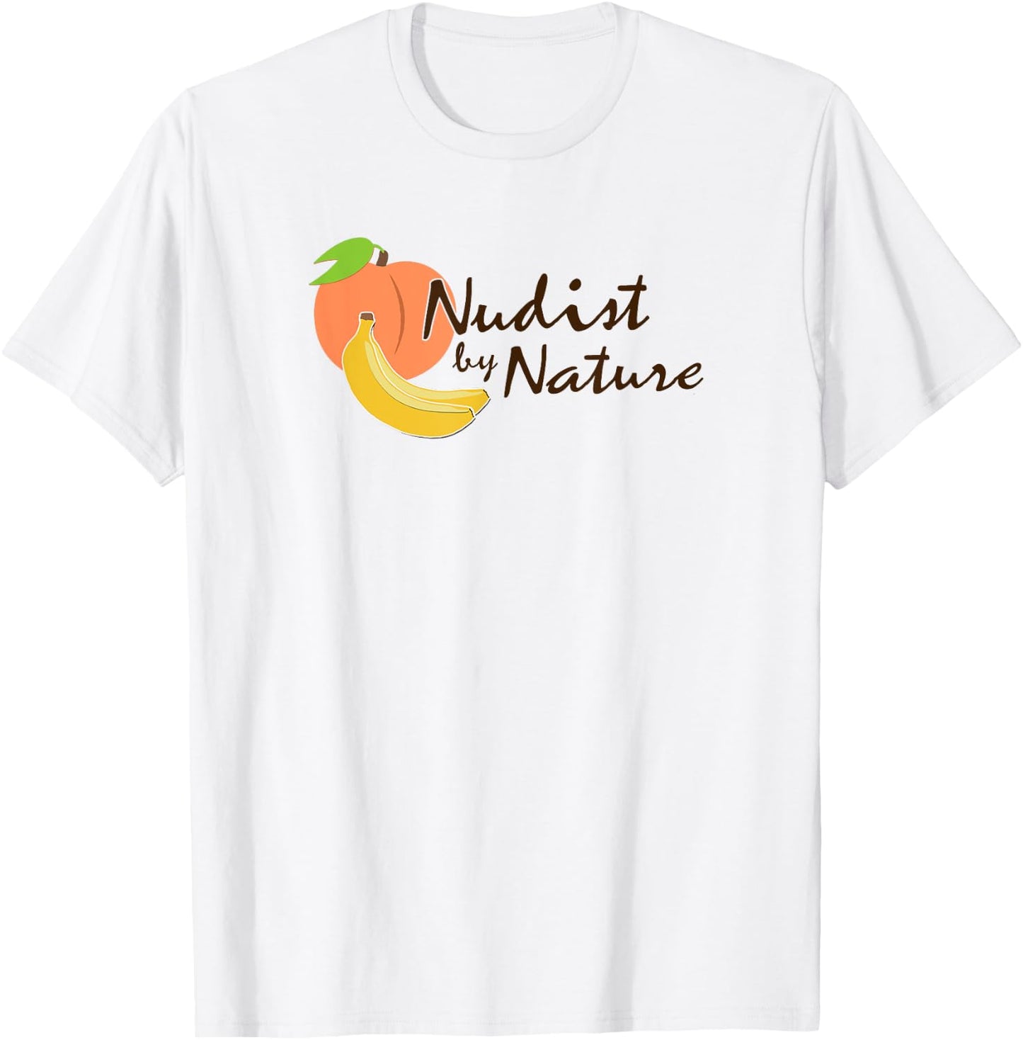 "Nudist by Nature" Pro Nudism T-Shirt - T-Shirt | White