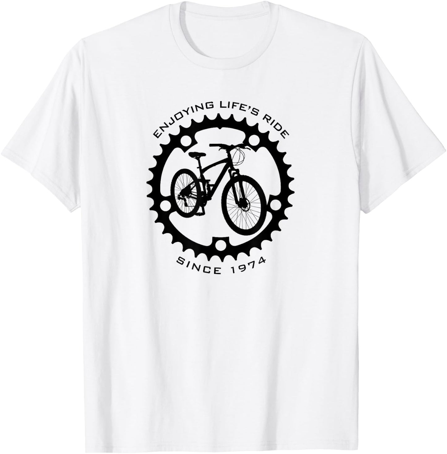 51 Year Old Mountain Biker 1974 51st Birthday Biking T-Shirt - T-Shirt | White