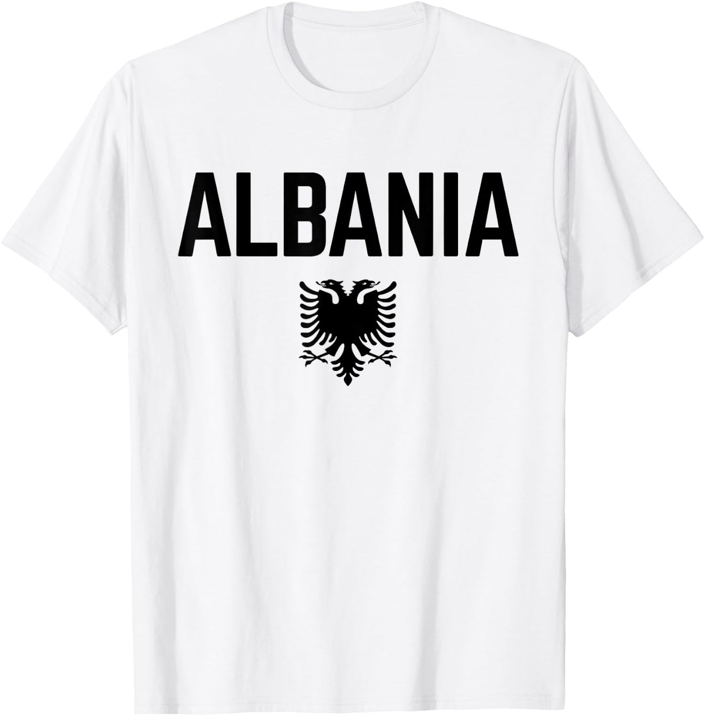 ALBANIA Flag | Men Women Kids ALBANIA , Red, S T-Shirt - T-Shirt | White