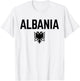 ALBANIA Flag | Men Women Kids ALBANIA , Red, S T-Shirt - T-Shirt | White