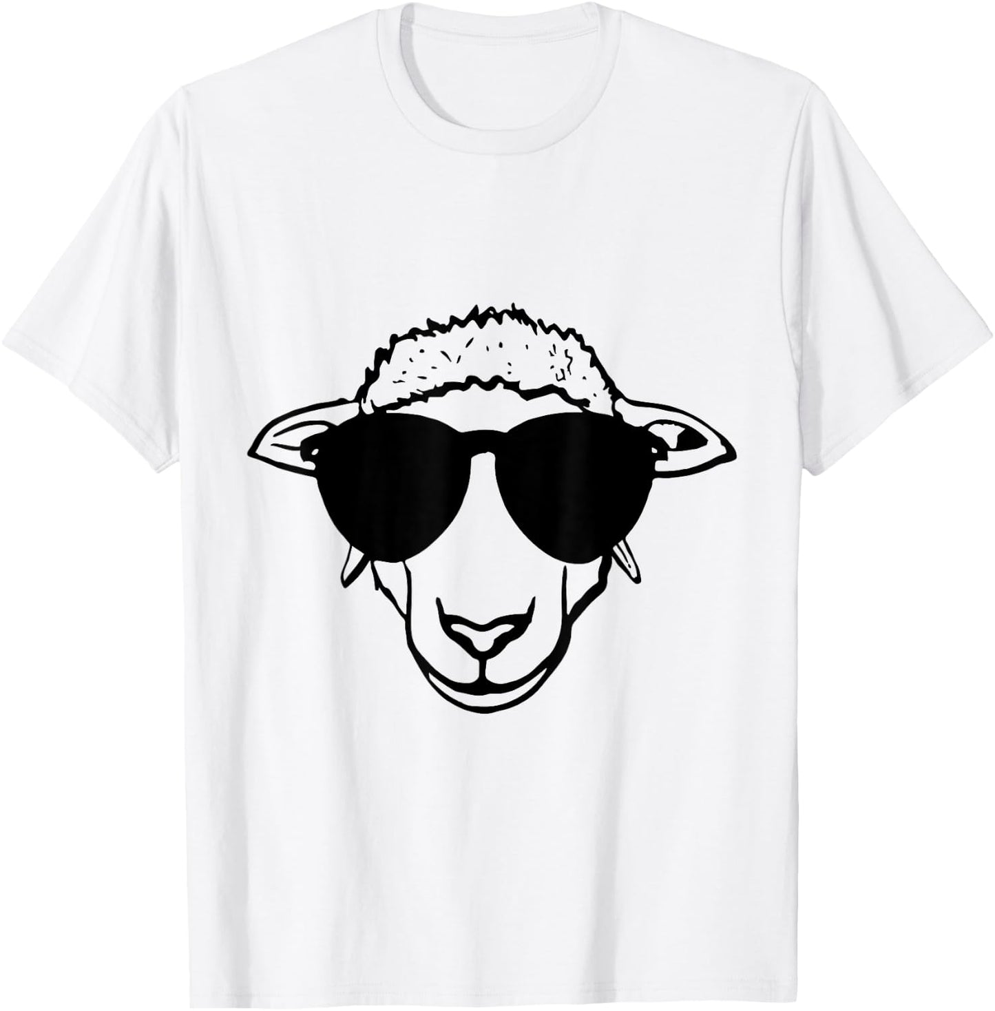 Cooles Schaf mit Sonnenbrille T-Shirt - T-Shirt | White