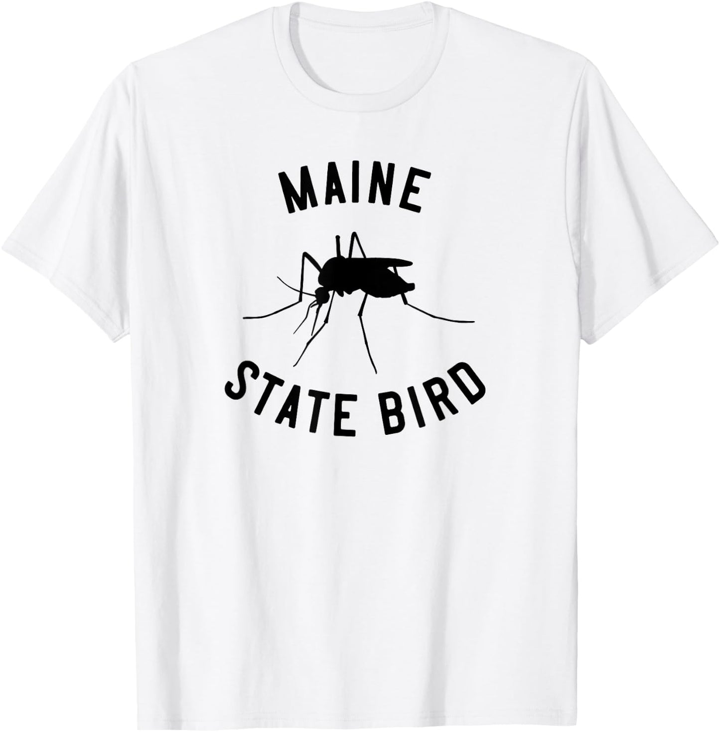 Classic Maine Mosquito State Bird T-Shirt - T-Shirt | White