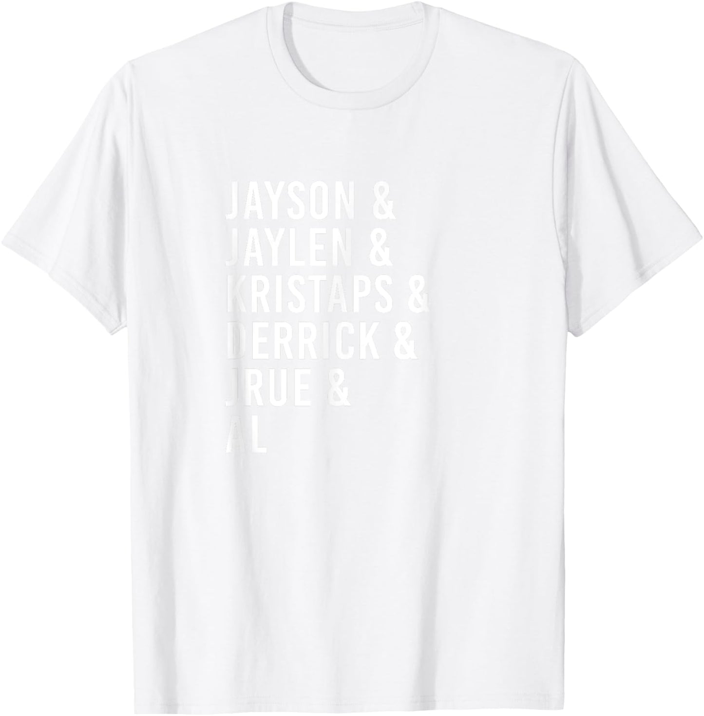 Boston Jayson Jaylen Krystap Derrick Jrue Al 2024 T-Shirt - T-Shirt | White