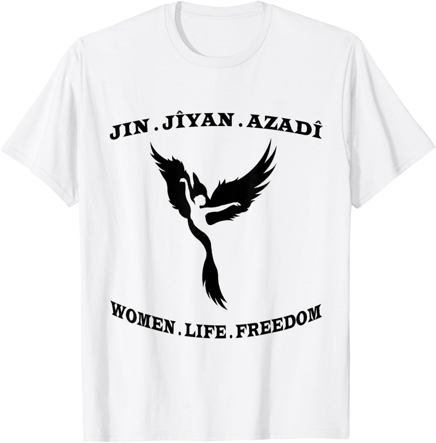 Jin Jiyan Azadi Women's Life Freedom , gray T-Shirt - T-Shirt | White